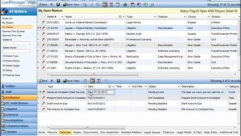LawManager User - Calendar Docketing using LM Web