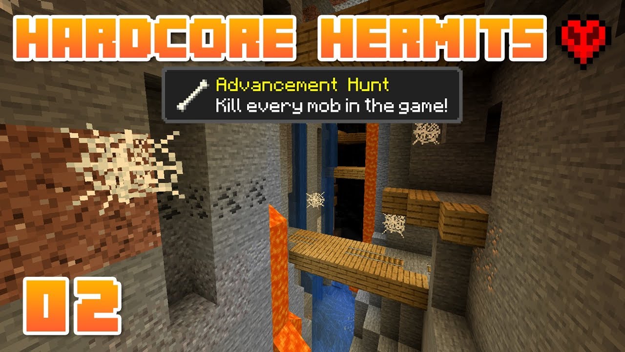 LUCKY MINESHAFT 🧟 | Hardcore Hermits | 02 | Minecraft Mob Hunt ...