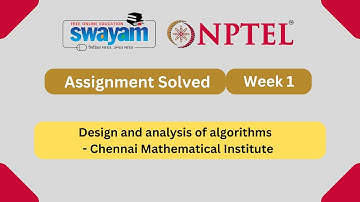 Design and analysis of algorithms Week 1 || NPTEL ANSWERS 2024 #nptel #nptel2024 || NPTEL 2024