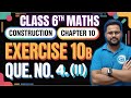 Class 6 Maths | RS Aggarwal Ch 10 Construction | Ex 10B Q4(ii) | Easy Compass Construction