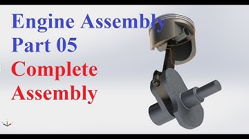 SolidWorks Tutorial - Engine Assembly Part 05 - Assembly | #solidworks #udimation