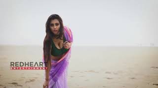 Saree Somudro শাড়ি সমুদ্র || Maria Purple Print Saree || Model Photoshoot In Beach