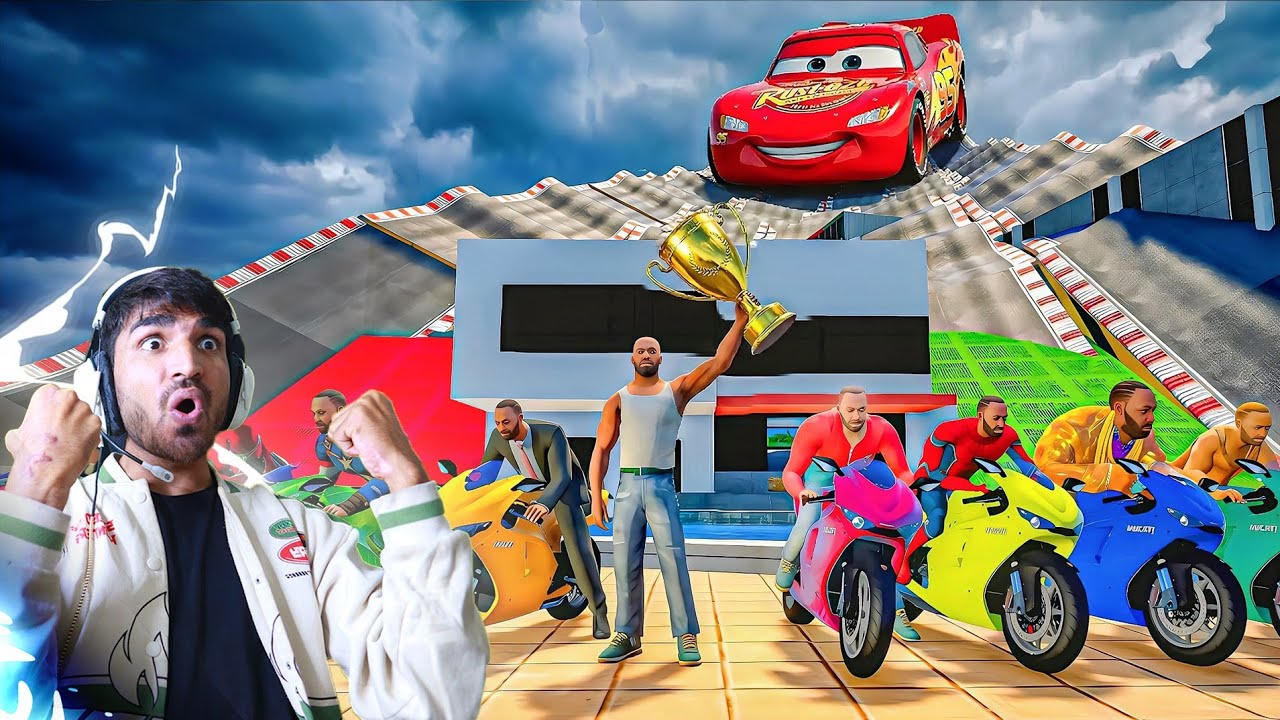 Franklin vs Ramp challange in indian bikes driving 3d