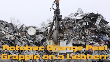 Orange Peel Grapple on a Liebherr!