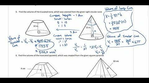 Volumes of Truncated Pyramids and Cones