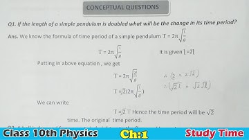 PHYSICS 10 CHAPTER 10 SHM & WAVES LEC: 8 CONCEPTUAL QUESTIONS (SOLVED)