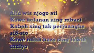 VIRAL !!! OJO NANGIS  LIRIK DAN COVER BY DAMARA DE   Live in Pakis Coffee Jogja