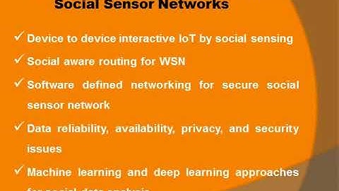PhD Research Topics in Social Sensor Networks