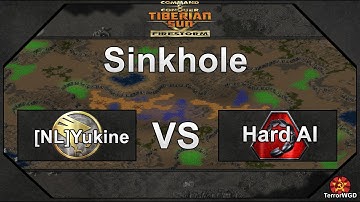 Tiberian Sun Firestorm│GDI Vs Nod│Sinkhole│Skirmish Gameplay