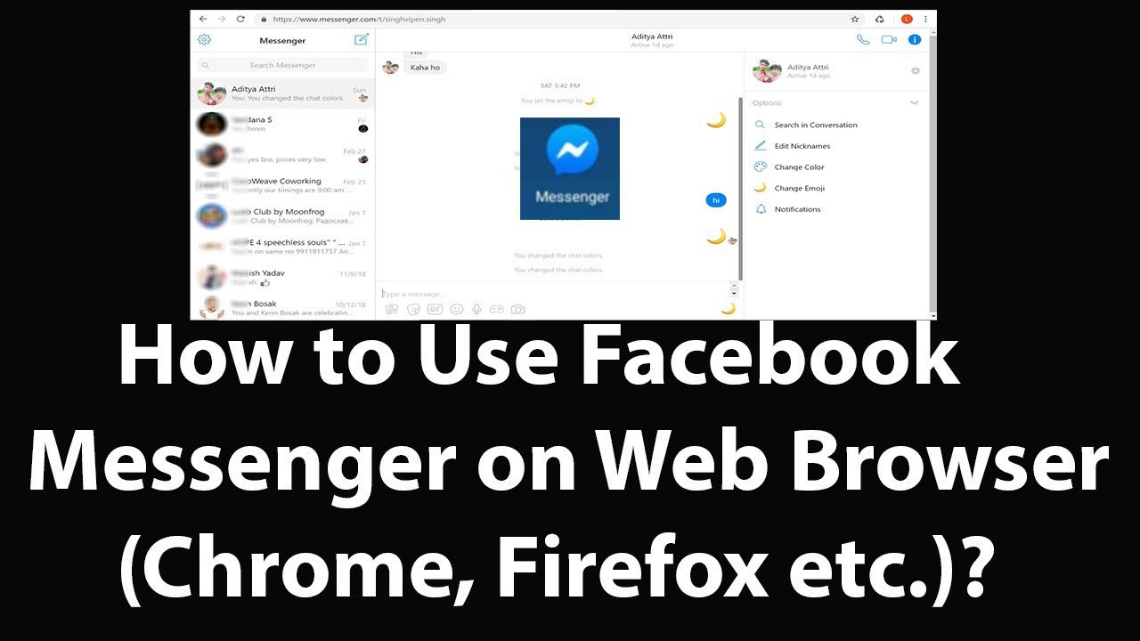 open facebook messenger on safari