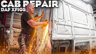 DIFFICULT REPAIR OF THE CABIN OF THE DAF XF105 TRUCK AFTER ACCIDENT