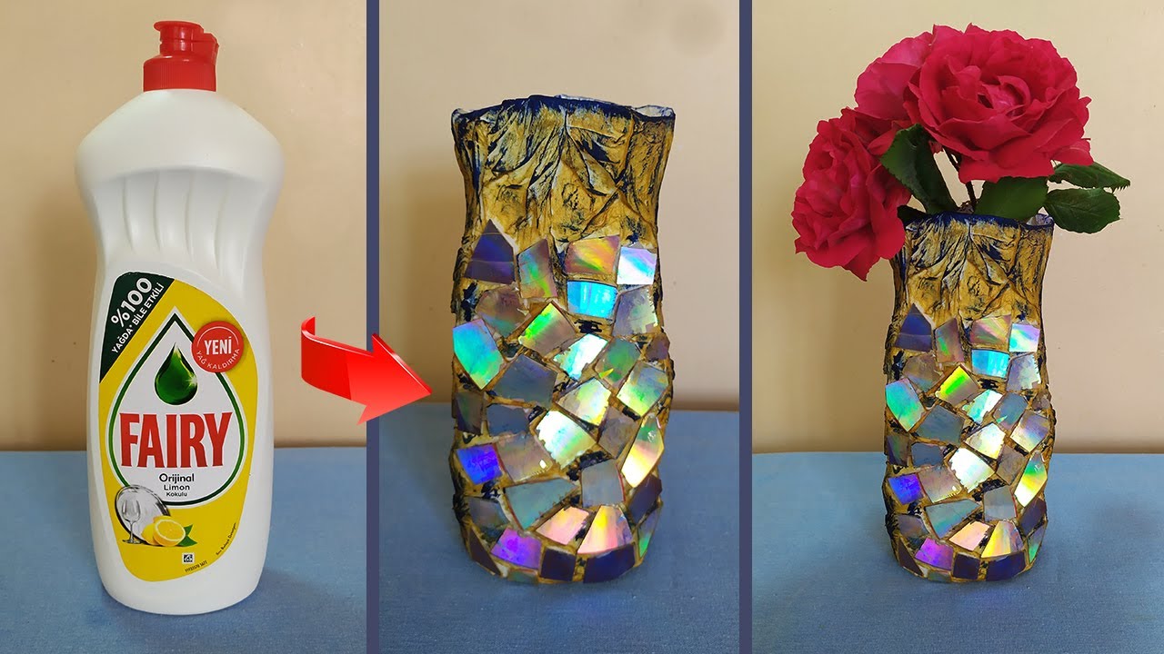 How to make flowers vase from detergent bottle