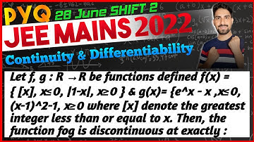 Let f, g : R →R be functions defined f(x) = { [x], x≤0, |1-x|, x≥0 } & g(x)= {e^x - x ,x≤0, (x-1)^2-