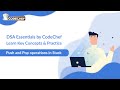 Push and Pop operations in Stack
