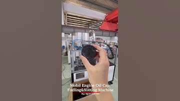 Automatic Cutting and Folding Machine for Mobil Oil Cap Outer Cover #folding #cuttingmachine #mobil