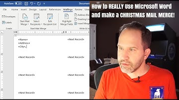 How to REALLY use Microsoft Office: A Mail Merge with Word and Excel and printing Christmas Labels!