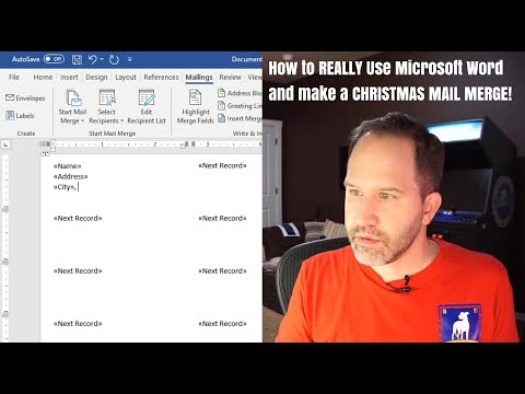How to REALLY use Microsoft Office: A Mail Merge with Word and Excel and printing Christmas Labels!
