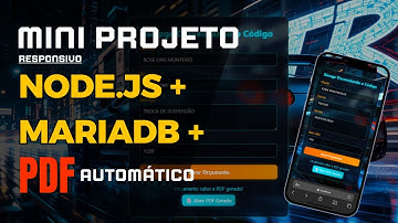 MINI PROJETO Node.js + MariaDB: API & Gerador de Orçamento em PDF Automático e Responsivo
