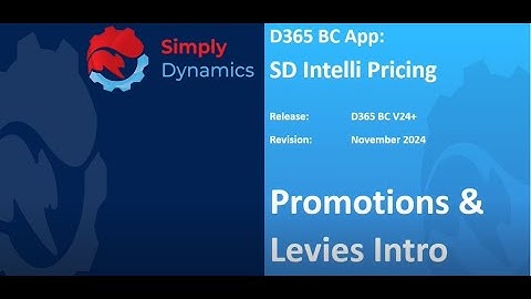 SD Intelli Pricing App for D365 Business Central - Add Promo Levies