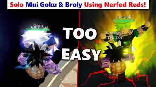 Solo Broly & Mui Goku Using Nerfed Red Beans! (Update) | DBZ Final Stand