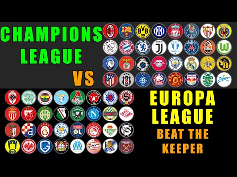 Champions League vs Europa League - Beat The Keeper Marble Race / Marble Race King