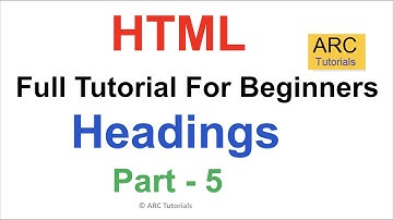 HTML Tutorial For Beginners - Part 5: Headings | HTML Full Course Tutorial | HTML For Beginners