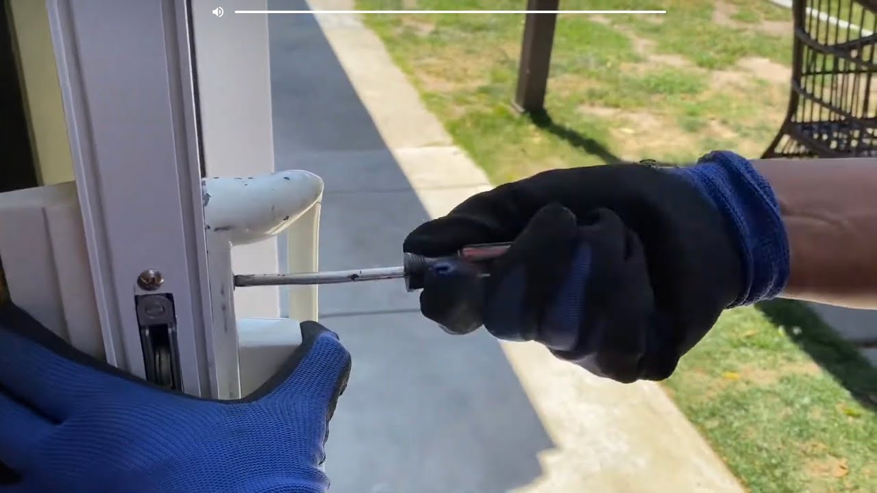 How to change cylinder lock for patio sliding door YouTube