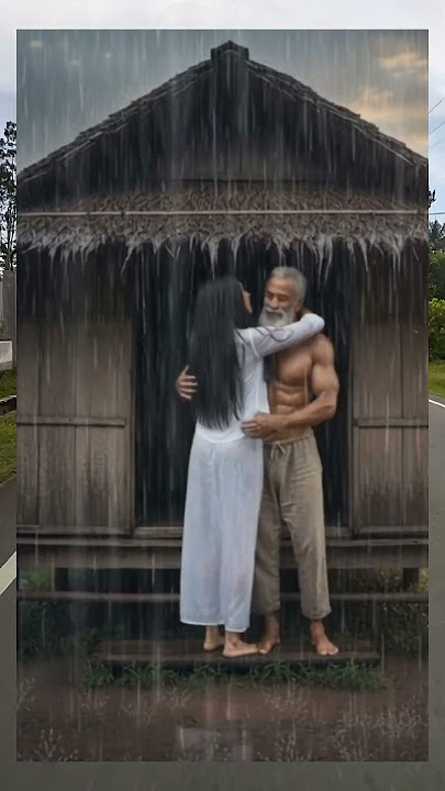 Being alone in a hut during the rain creates a romantic atmosphere #asmr #romantic #shorts