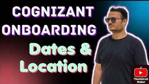 Cognizant Onboarding for Internship || Dates And Location for selected Candidates