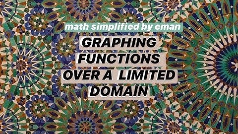 GRAPHING FUNCTIONS over a given LIMITED DOMAIN | Math Simplified by Eman