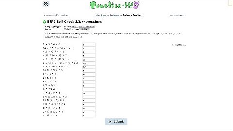 Java Practice-it | Primitive Data and Definite Loops | Self-Check 2.3: expressions1