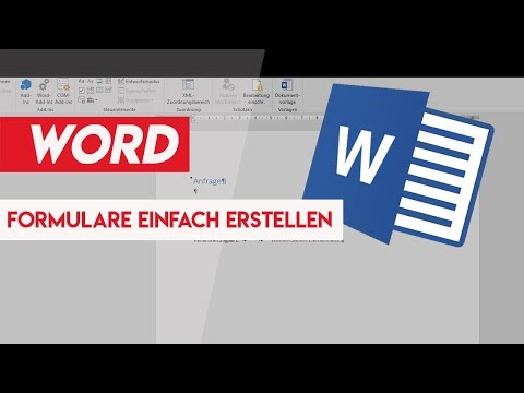 Formulare einfach erstellen - Word 2016