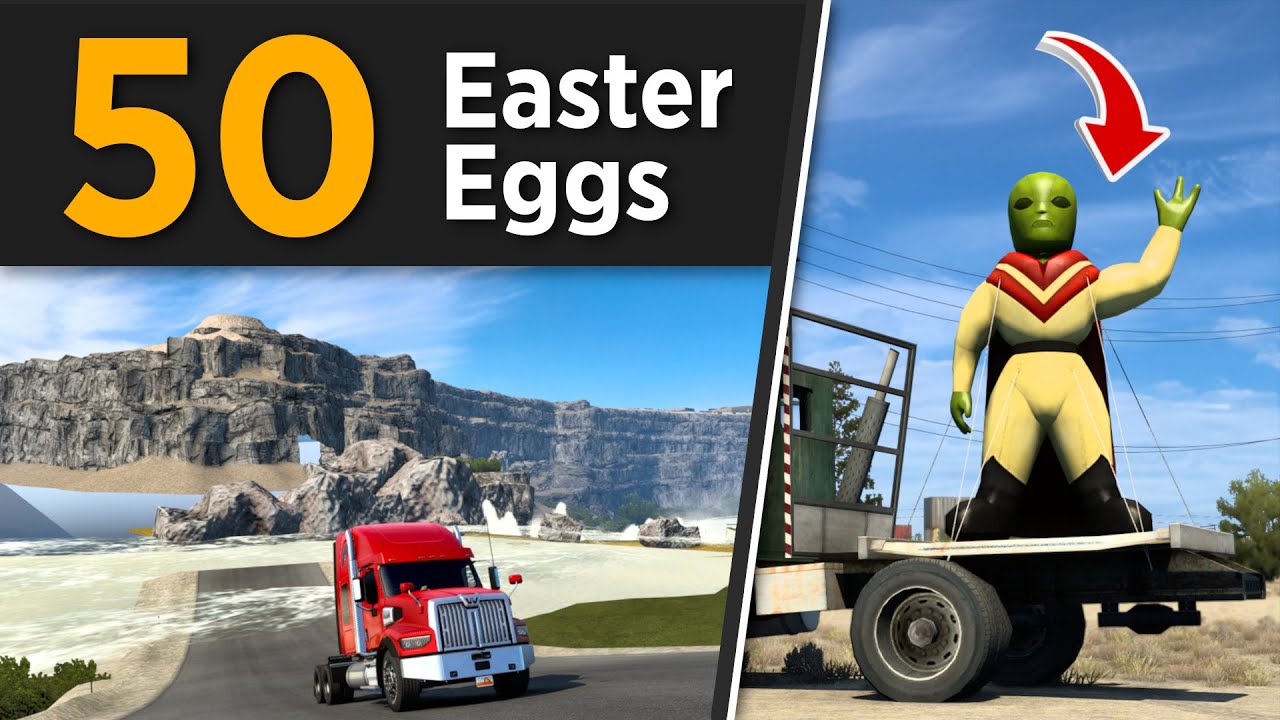 TOP 50 Easter Eggs in American Truck Simulator YouTube