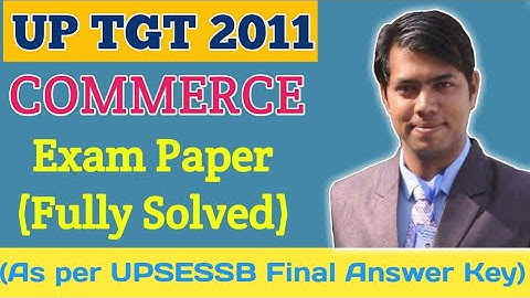 UP TGT Commerce Previous Year Paper । UP TGT Commerce 2011 | UP TGT Commerce Exam paper 2011