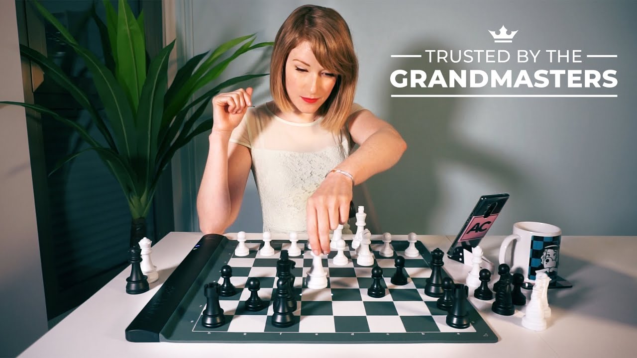 The automated chess board game Square Off, on display during the