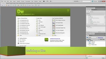 Dreamweaver CS5.5 - Defining a Site
