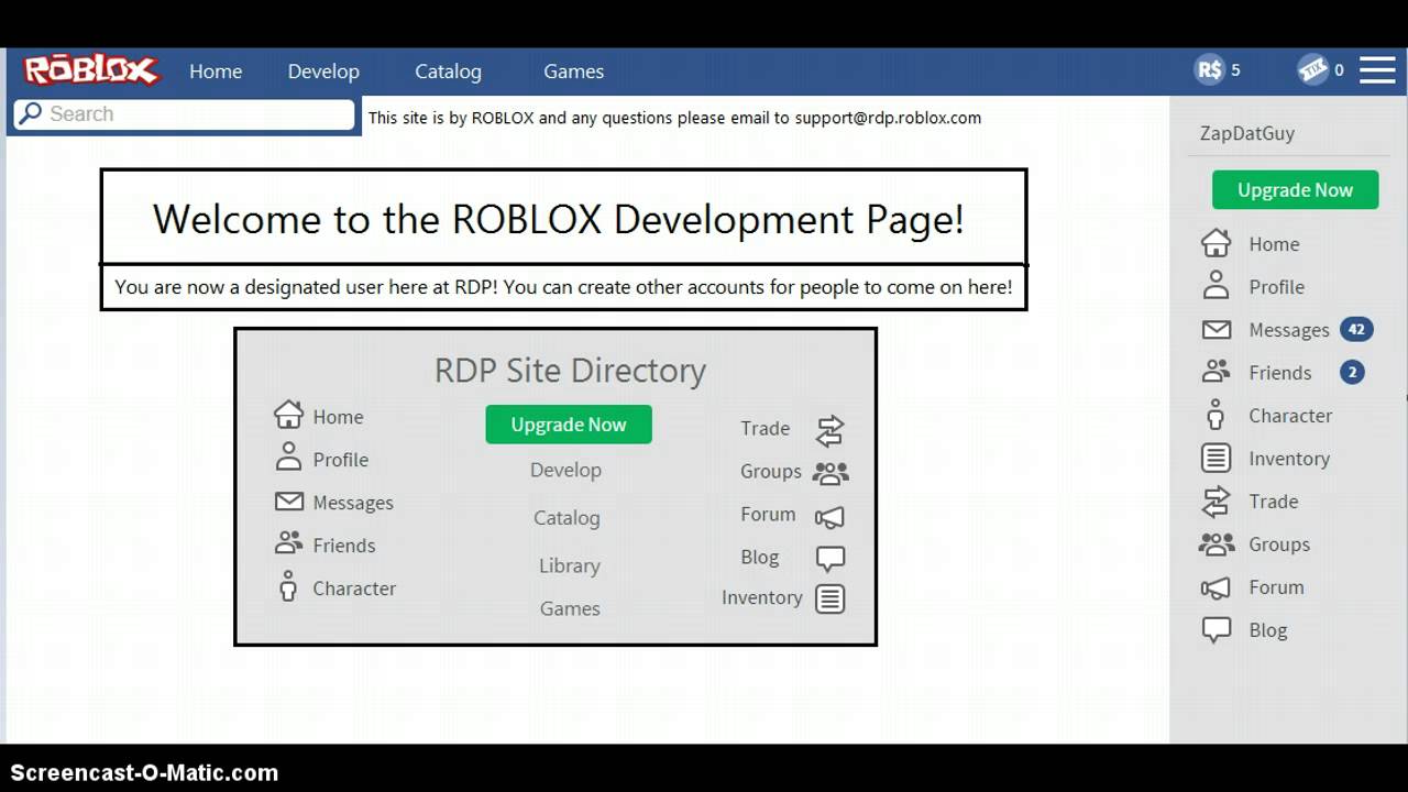 Roblox Library Development Page
