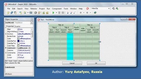TAvDBGrid - Grid with multi-level hierarchical titles