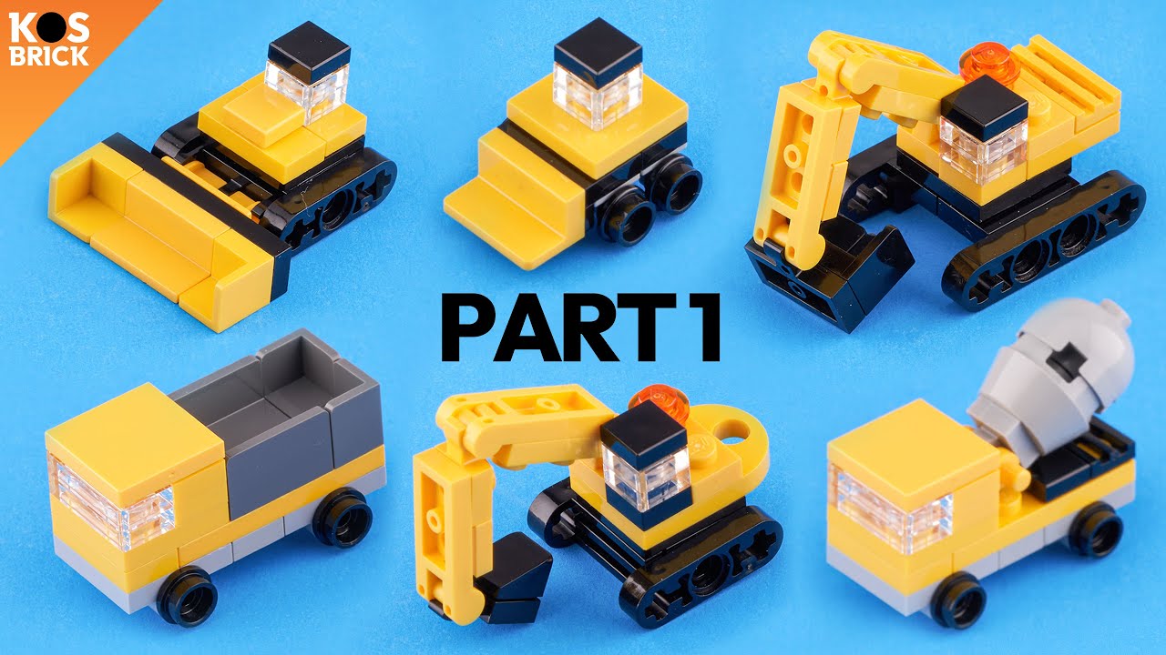 Lego Construction Mini Vehicles - Part 1 (Tutorial) 