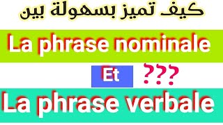 Grammaire : La phrase nominale et la phrase verbale / الجملة الاسمية و الجملة الفعلية