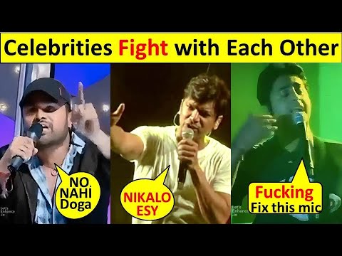 6 Bollywood Celebrities Fight with Each Other  Himesh Mika singh shan Arman amlikVishal Dadlani