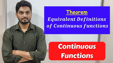Equivalent Definitions of continuous function| L3 | TYBSc Maths | Continuous Functions @ranjankhatu
