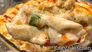 باستا الوايت صوص بالفراخ التندورى والجبن 😋 وصفه راائعه ومختلفه غرقانه بالجبن 👌🏻white sauce pasta