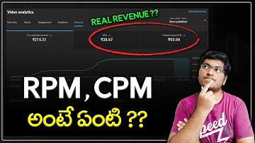 What is RPM & CPM In Youtube Revenue Analytics || Detailed Explaination With Example In Telugu