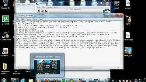 Mechquest Money Farming/Hacking with Cheat Engine 5.5