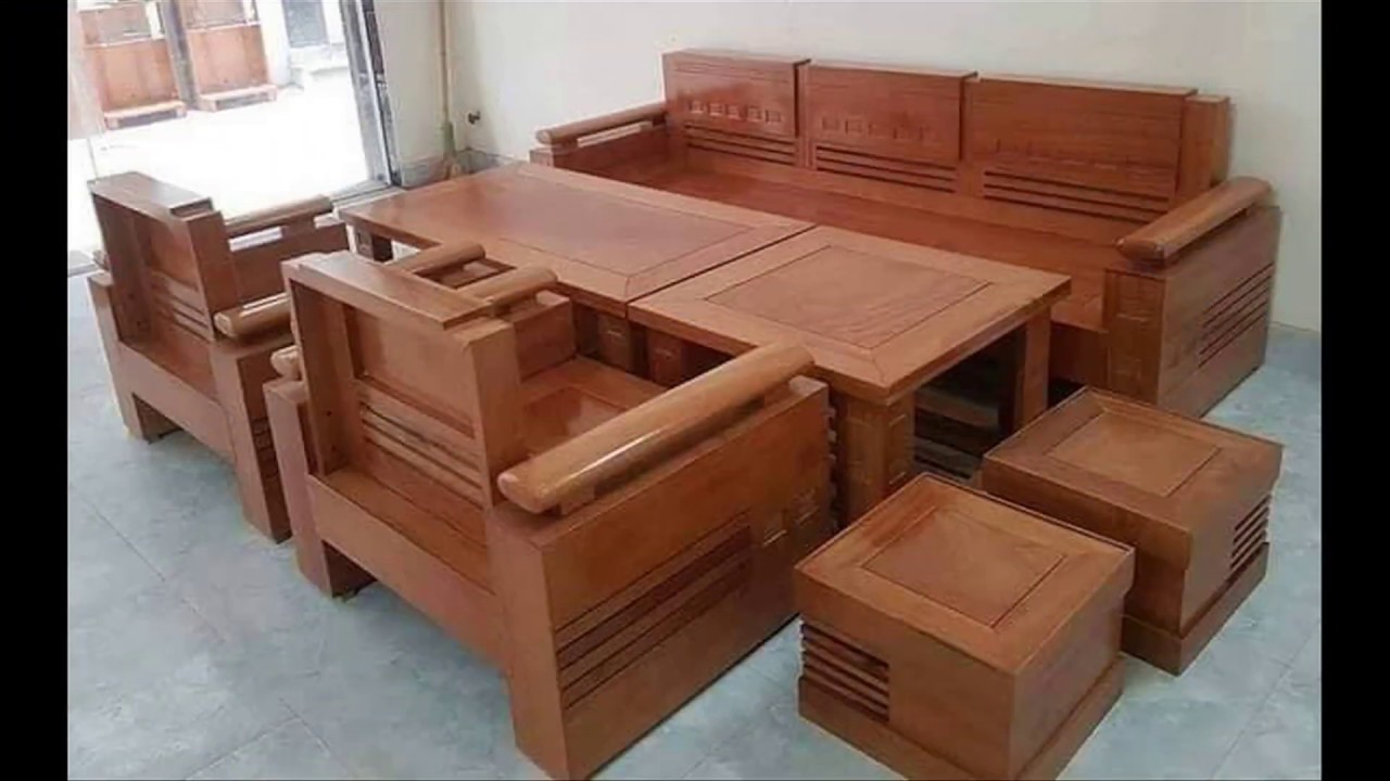 Bàn ghế Sofa gỗ hiện đại | Mẫu ghế Sofa gỗ đơn giản hiện đại Liên ...