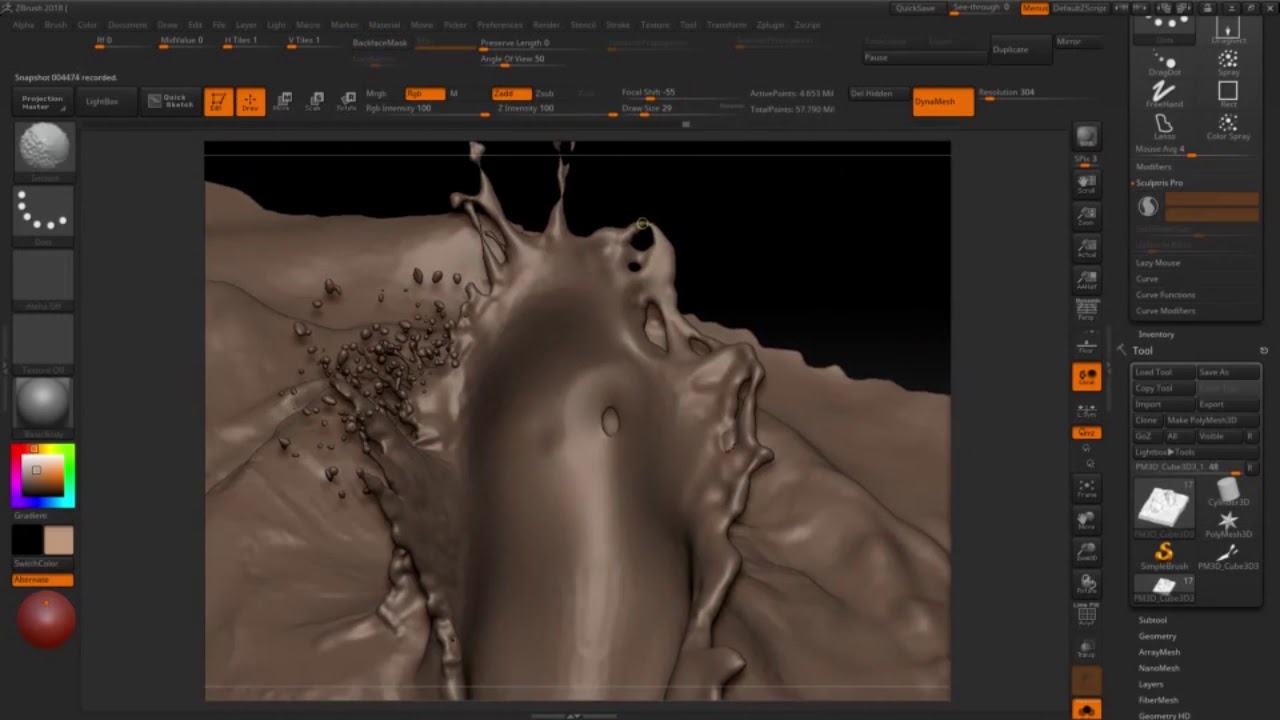 how to make water drops in zbrush