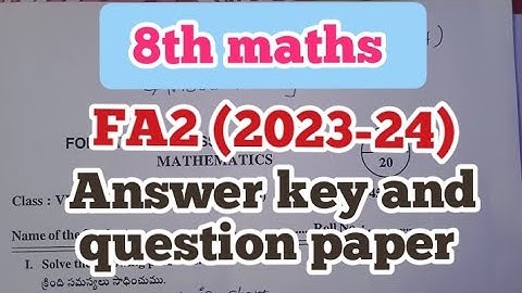 Answer key and question paper/8th maths/FA2 (2023-24)