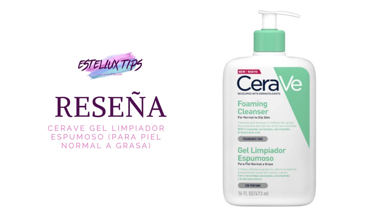 Limpiador facial espumoso CeraVe, Limpiador facial diario para piel grasa  con ácido hialurónico, ceramidas y niacinamida, Sin fragancia y sin  parabenos