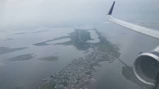 JetBlue Airways Airbus A321-200 cloudy takeoff from JFK Airport.